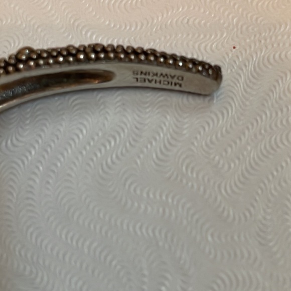 Michael Dawkins Starry Night Moonstone Sterling Cuff - Picture 3 of 13